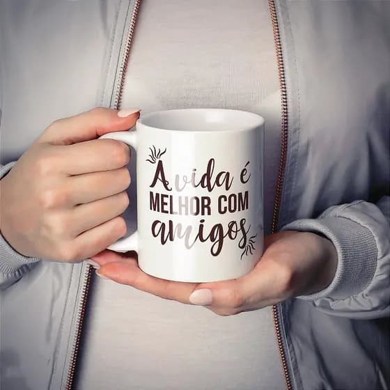 Caneca A Vida é Melhor Com Amigos