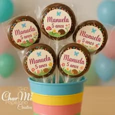 Adesivos personalizados e recortados 5x5cm para Lembrancinhas - Pirulitos - Latinhas - Caixinhas