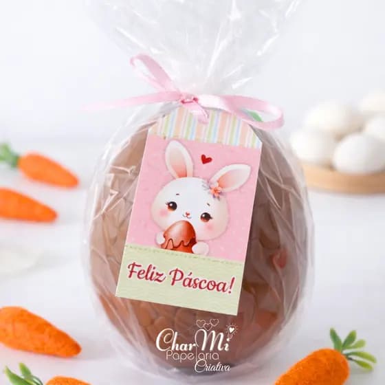 Kit 56 Tags Páscoa para Lembrancinhas - Sacolinhas Páscoa