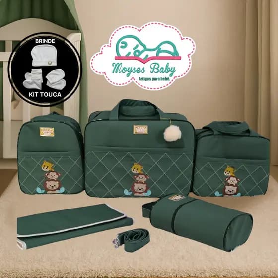 Kit de Bolsa Maternidade 5 Peças bodada -+mimo Moyses Baby