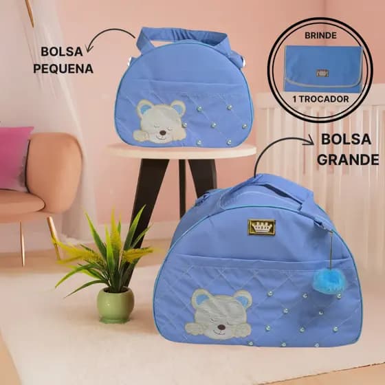Kit Bolsa Maternidade 2 Peças Redonda Pérola + Mimo Moyses Baby
