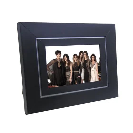 Porta Retrato de Madeira 10x15 - Decorativo Elegante Fotos de Família Formatura Preto com Prata