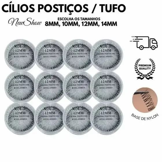 O novo conjunto barato, incluindo 12 caixas de cílios, é usado para estender tufagem de 10mm, 12mm, 14mm