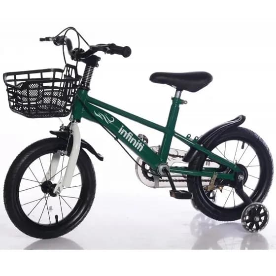 Bicicleta Infantil Aro 16 Verde com Branco Infiniti Kids