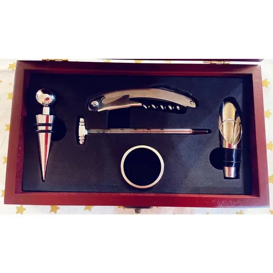 Kit ELEGANCE Utensílios 5 Peças Caixa Madeira Livon Onyx