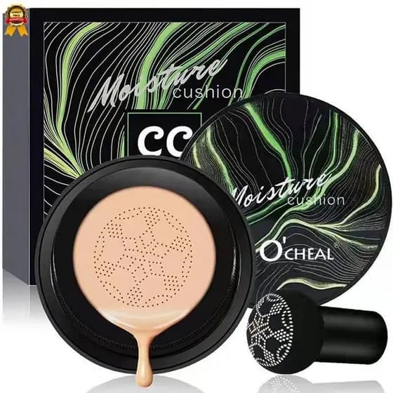 BB Cream/Base/Corretivo Com Esponja Em Forma De Cogumelo/Brightening Foundation Maquiagem Clareador Creme Marfim