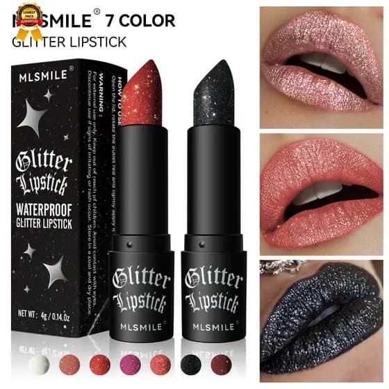 Batom Glitter Diamante Matte Lip Gloss Feminino Copo Antiaderente À Prova D'Água Brilho Labial Glitter de Longa Duração