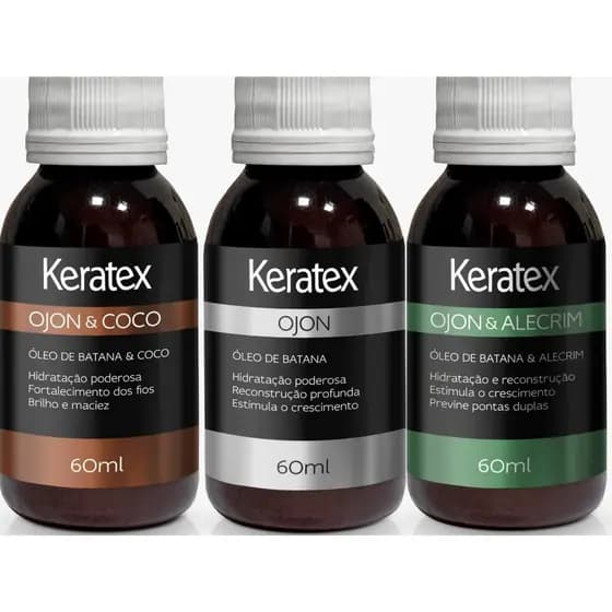 Óleo Capilar Keratex Ojon, Ojon &Coco Ojon & Alecrim 60ML