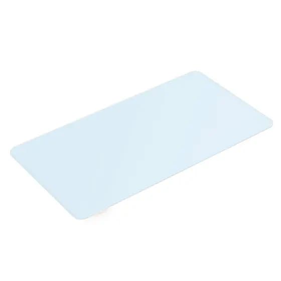 Mouse Pad Grande Couro Ecológico Azul Bebê Feltro Costurado Básico