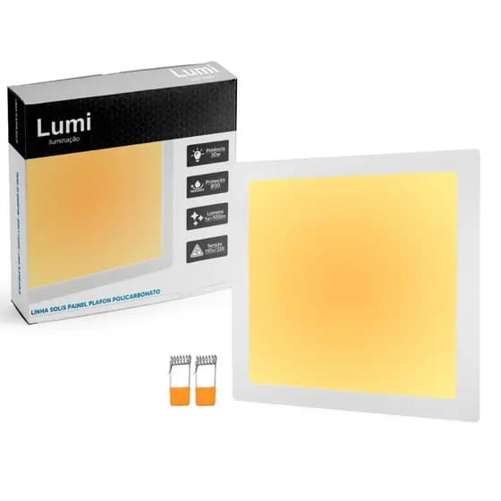 Luminario Painel Plafon Super Led Embutir Quadrado 30w Bivolt Branco Quente/ Branco neutro /Branco frio/ Lumi 1ª Linha