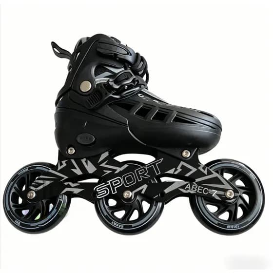 Patins Inline De 4 Rodas Reta Roller Ajustável Masculino Feminino Promoção Preto