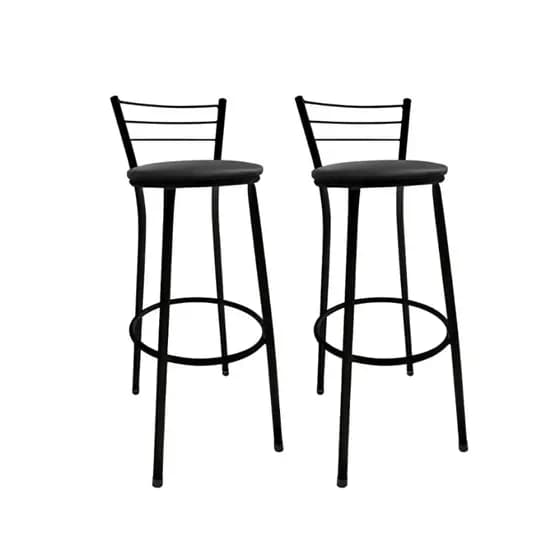 Kit 2 Banquetas Altas Bistrô Reforçadas Com Encosto Confortável Para Cozinha e Bar - Direto de Fábrica
