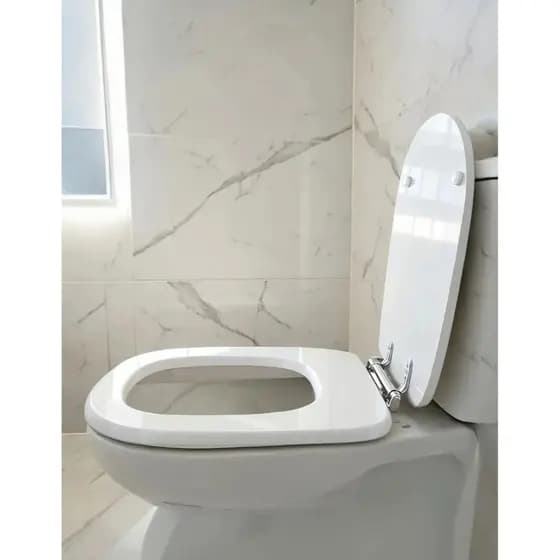 Tampa de Vaso Privada MDF Deko p/ Sabatini Icasa 6lpf Branco Assento Sanitário Resistente Dobradiça Metálica