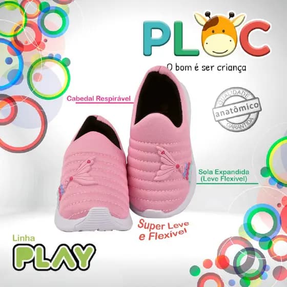 Tênis Menina - CRIANÇA - PLOC PLAY87 ROSA SEREIA