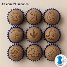 Kit 09un Carimbos para Doces – Dinossauro 02
