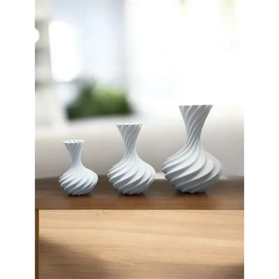 Kit 3 vasos twisty decoração cores