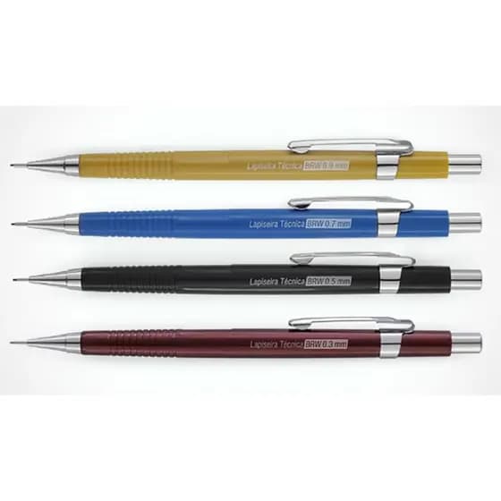 Lapiseira Técnica Pontas 0.3 0.5 0.7 ou 0.9 - Unidade - BRW / WX Gift
