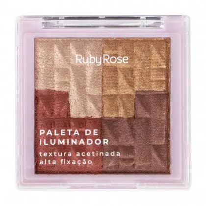 Paleta de Iluminador Alta Fixação - Ruby Rose / WX Beleza