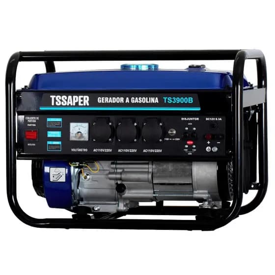Gerador de Energia a Gasolina 3,75kva C/ Sistema AVR Bivolt 110v/220v Partida Manual - TSSAPER