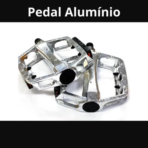 Pedal Alumínio 1/2 Rosca Fina Plataforma com Esfera