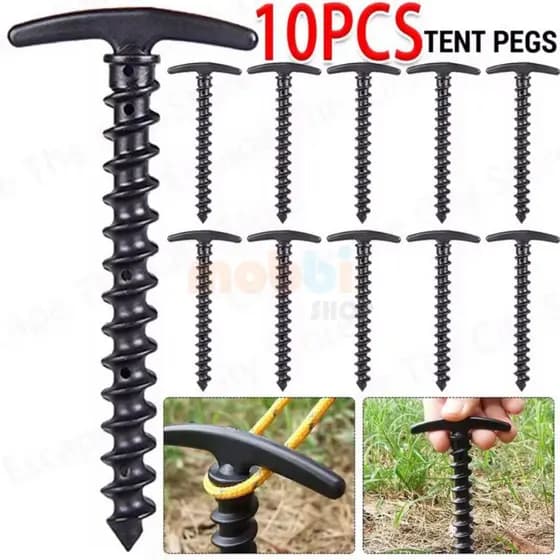 Speck Estaca Camping 10 peças - Modelo Inovador em Estiral - Dispensa Martelo - Todos os Terrenos