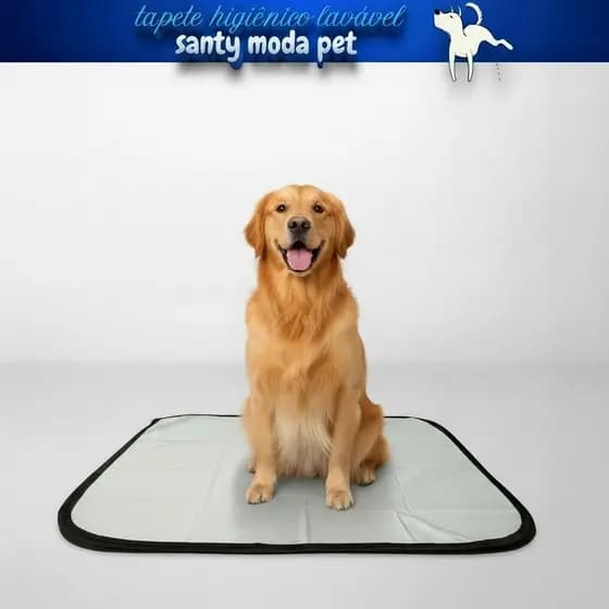 Santy Moda Pet Tapete Higiênico Lavável Reutilizável M (60×80 cm) – 1 und ou 5 und | Alta Absorção e Econômico