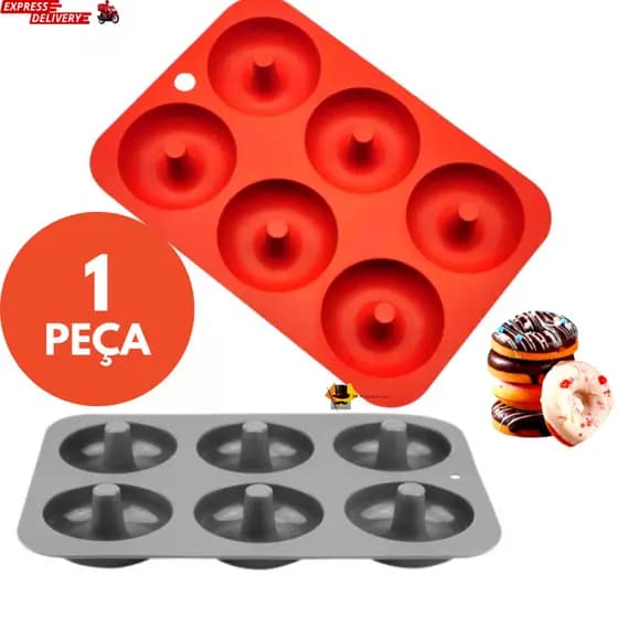 1 Forma De Silicone Para Rosquinhas E Donuts