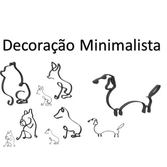 Decoração Exclusiva em Formato de Dachshund Minimalista
