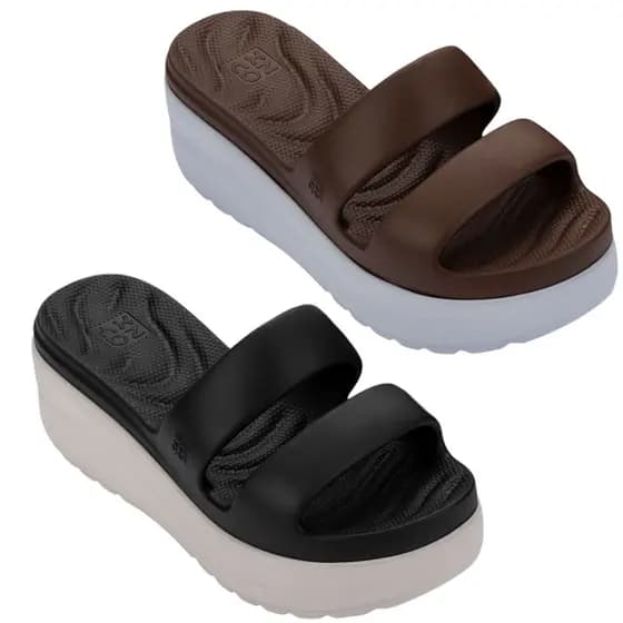 Tamanco Zaxy Flow 19260 Original com NF Plataforma Anabela Papete Birken Confortável Feminino