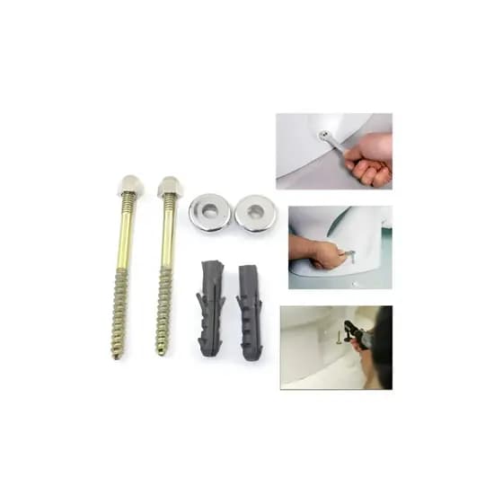 24 Parafuso Para Vaso Sanitário 10mm Bicromatizado