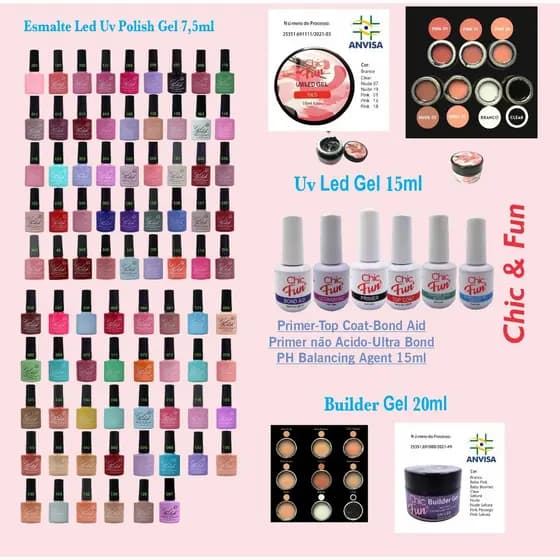 Kit 12un Esmalte Gel Uv Esmalte Em Gel Unha Kit Esmaltes Glitter Atacado