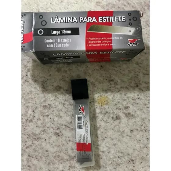 LAMINA DE ESTILETE 18MM COM 10 LÂMINAS