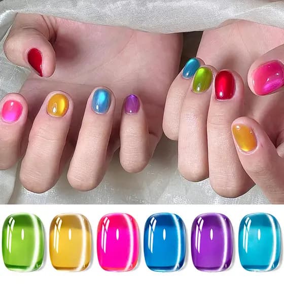 MTSSII Geléia De Vidro Magnética Olho De Gato Gel Esmalte Soak Off Spark UV 7ml