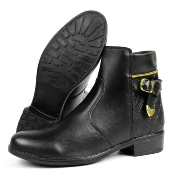 Bota Sem Cadarço Cano Médio Feminina Muito Confortável