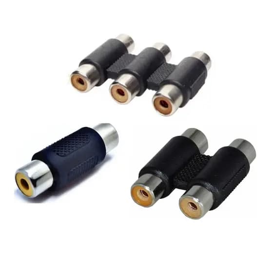 Emenda Adaptador Rca Fêmea x Fêmea Simples/Dupla ou Tripla - MXT