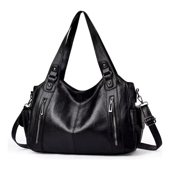 Bolsa Feminina Grande de Ombro Couro PU Resistente Estilosa e Espaçosa Top