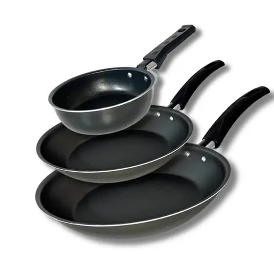 Jogo De Frigideiras Kit 3 Peças Antiaderente Teflon