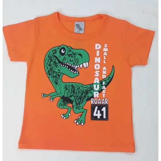 CAMISA MANGA CURTA INFANTIL DE VERAO EM MEIA MALHA 100% ALGODAO TAMANHOS 1-2-3-4-6-8