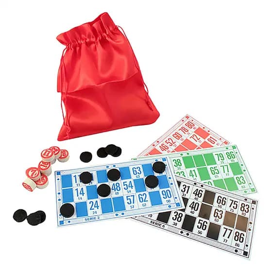 Jogo de Bingo Completo Com 90 Pedras Numeradas Cartelas