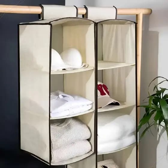 Organizador Suspenso Guarda Roupa 3 Divisórias Prateleiras