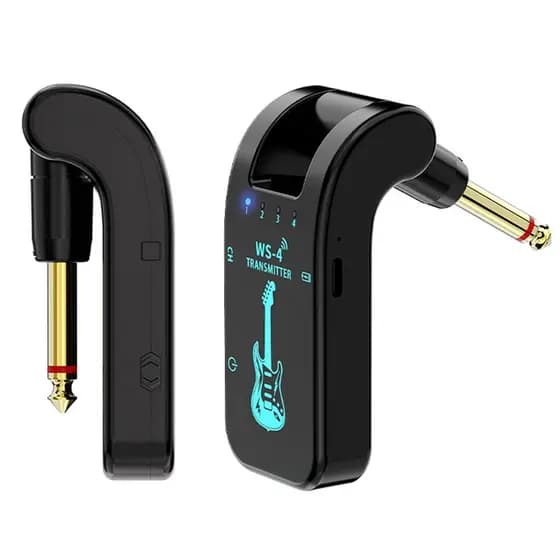 Sistema De Guitarra Sem Fio 2.4GHZ Com 8 Canais Transmissor Digital Recarregável Receptor Para Baixo Elétrica Guitarra