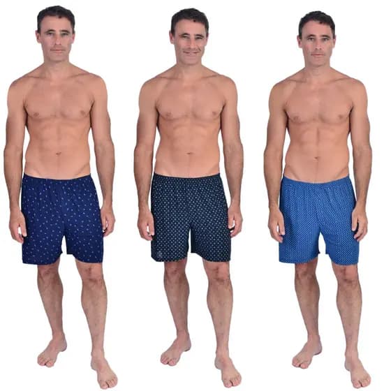 Kit 3 Unidades Cueca Samba Canção Masculina Malha Fria Liganete
