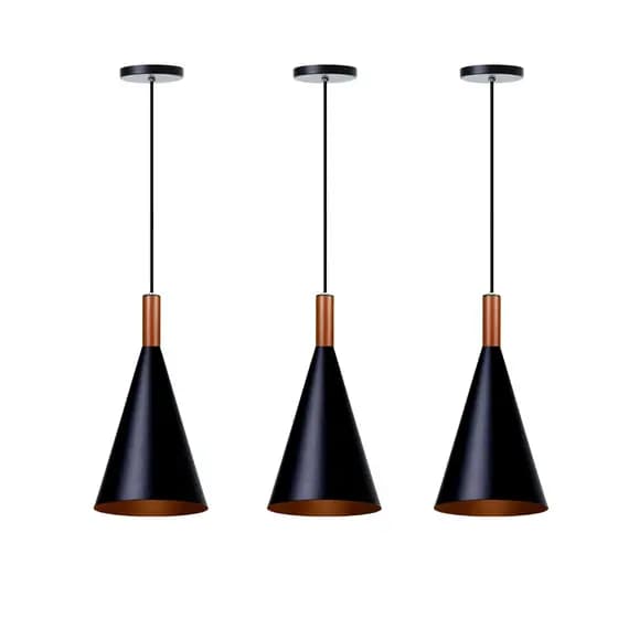 Kit 3 Lustre Luminaria Teto Pendente Essence 40cm Balcao Gourmet Cozinha