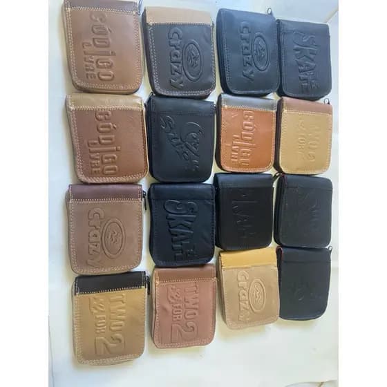 carteira masculina em couro kit com 16 peças barato para revenda