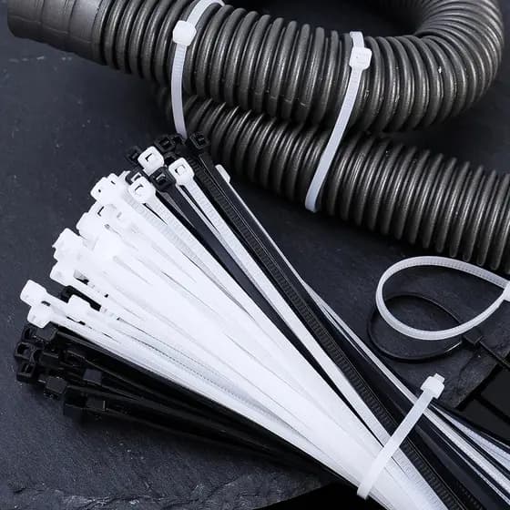 Kit 100 a 500 Abraçadeiras de Nylon Branca/Preta Enforca Gato Fita Tipo Hellerman