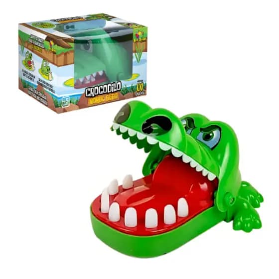Brinquedo Crocodilo Engraçado Boca Jogo Dentista Mordida Dedo Jacaré Roleta Jogo Brinquedo