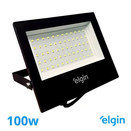Refletor LED 100W Elgin Branco Frio 6500k IP66 Super Luminoso Econômico e Resistente
