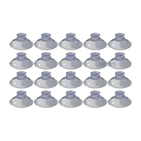 Ventosas para Fixação em Vidro Acrílico Pvc Cristal 20mm Diâmetro Silicone