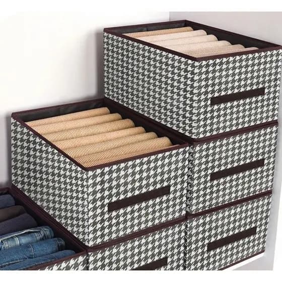 Kit 3 Caixas De Armazenamento Roupas Com Grade Dobrável Multiuso Estampa Zebra