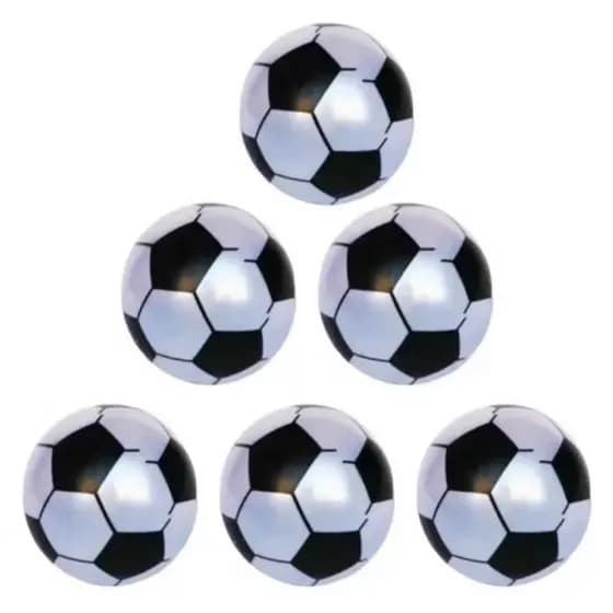 Kit Bolas Estampa Futebol Branco Leve Vinil
